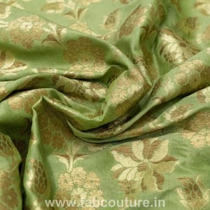 Green Kimkhab Brocade fabric