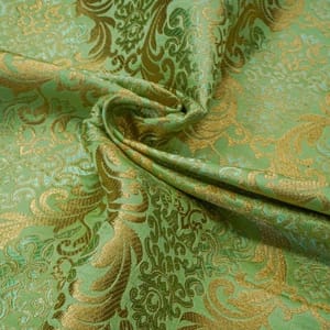 Green Kimkhab Brocade fabric