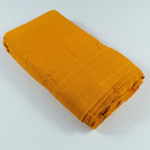 Mustard color Big width Rayon chikan fabric