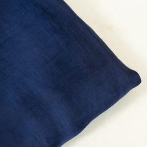 Navy Blue Color Linen Satin fabric