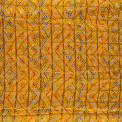 Yellow Color Chinon Jacquard Digital Printed Fabric