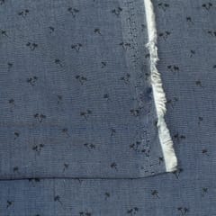 Blue Color Tencel Denim Cherry Printed Fabric