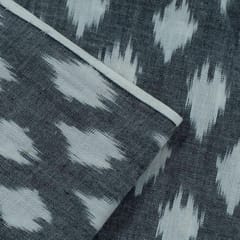 Grey with White Ikat Fabric