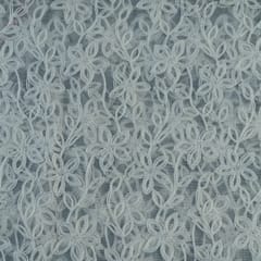 Dyeable Net Thread Embroidered Fabric