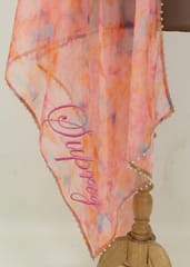 Multicolor Organza Embroidered Dupatta