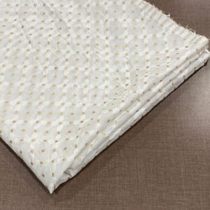 White Colour Muslin Jacquard fabric