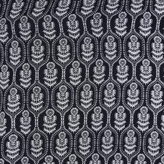 Black and White Cotton Printed Fabric