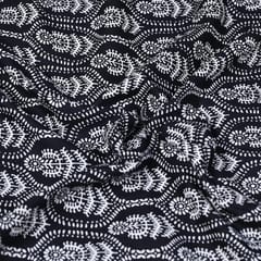 Black and White Cotton Printed Fabric