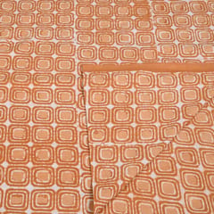 Yellow Color Daboo goemetric Printed Fabric