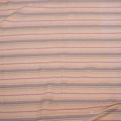 Orange Base Multi Color Stripe Jacquard