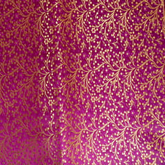 Purple Color Satin Brocade Fabric