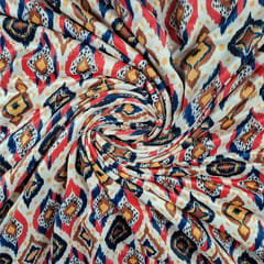 Multi Color Printed Velvet Fabric