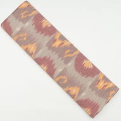 Grey with Multi Color Cotton Ikat Fabric