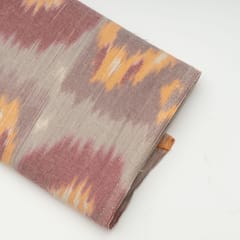 Grey with Multi Color Cotton Ikat Fabric