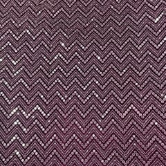 Purple Color Velvet Embroidered Fabric