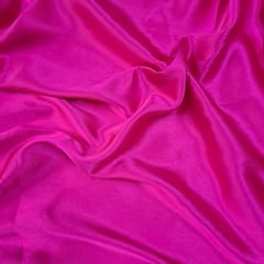 Hot Pink Color Poly Satin Fabric