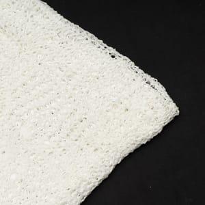 White Dyeable Hand Crochet Fabric (2 meter piece)