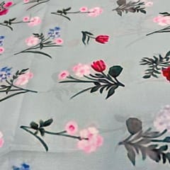 Multi Color Crepe Printed Fabric