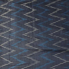 Blue Color Cotton Ikat Fabric