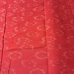 Red Color Cotton Ikat Fabric