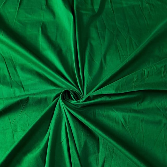 Green Color Cotton Silk Fabric