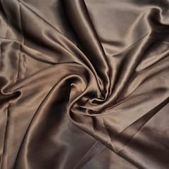 Dark Brown Color Poly Satin Fabric (N210)