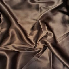 Dark Brown Color Poly Satin Fabric (N210)