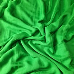 Green Color Flat Chiffon Fabric (N11)