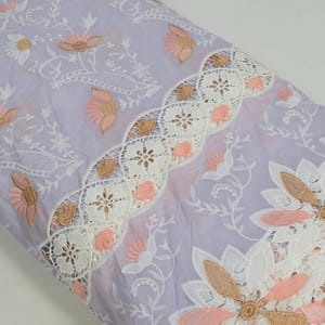 Move Color Cotton Embroidered Fabric