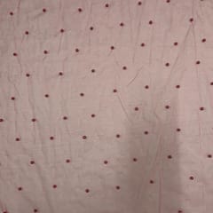 Red Color Pearl  Net Embroidery