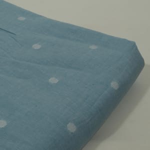 Denim Blue Color Cotton Dobby Fabric