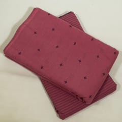 Onion Pink Color Cotton Dobby Fabric Set (5 Mtr.)