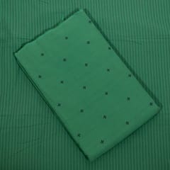 Green Color Cotton Dobby Fabric Set (5 Mtr.)