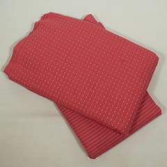 Pink Color Cotton Dobby Fabric Set (5 Mtr.)