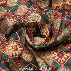 Jacquard Silk Digital Patola Printed Fabric (70Cm Piece)