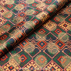 Jacquard Silk Digital Patola Printed Fabric (70Cm Piece)