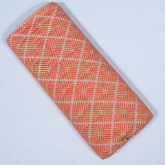 Orange Color Cotton Acrylic Jacquard Fabric