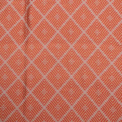 Orange Color Cotton Acrylic Jacquard Fabric