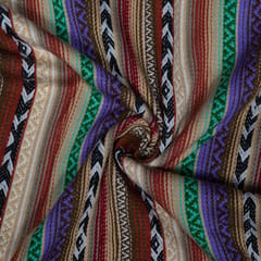 Multi Color Cotton Acrylic Jacquard Fabric