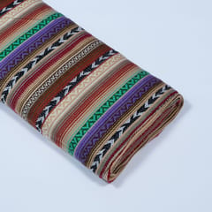 Multi Color Cotton Acrylic Jacquard Fabric