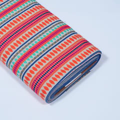 Multi Color Cotton Acrylic Jacquard Fabric