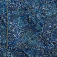 Multi Color Tissue Upada Silk Digital Printed Fabric