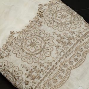 Dyeable Crepe Embroidered Fabric