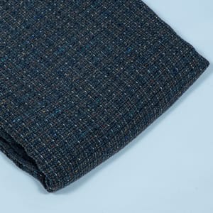 Grey Color Sequins Tweed Fabric