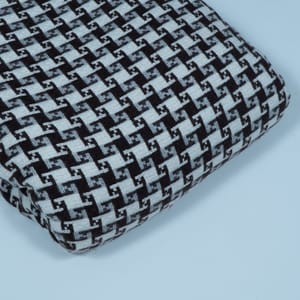 Black and White Color Tweed Fabric