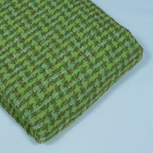 Green Color Tweed Fabric