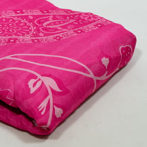 Pink Color Dola Silk Digital Printed Fabric