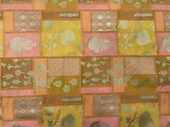 Mustard Color Geometric Semi Soft Brocade Fabric