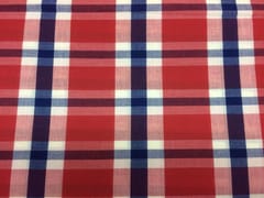 Maroon Blue Yarn Dyed Cotton Check Fabric