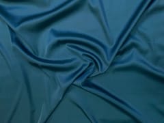 Teal Blue Plain Armani Satin Lycra Fabric